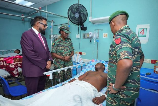 President Ali visits injured soldiers