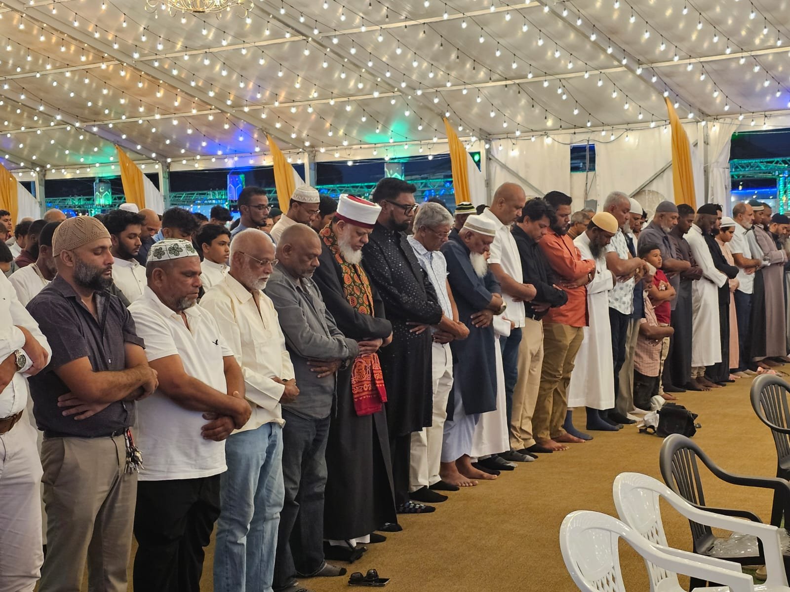 President Ali joins Muslims bothers and sisters at the opening of the National Ramadan  Village