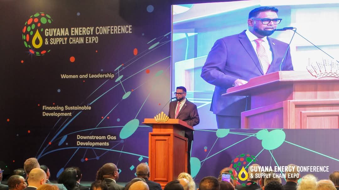 President speaking at the energy conference