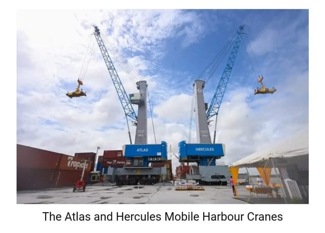 Shipping rivals join forces to launch Guyana’s first mobile harbour cranes
