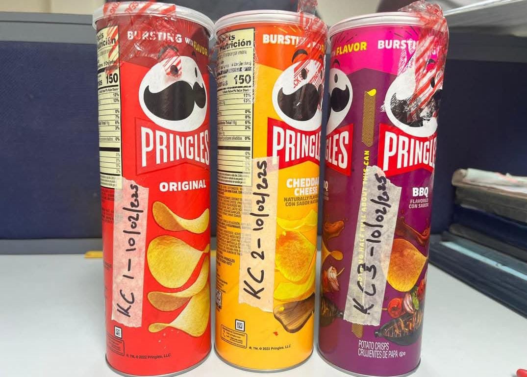 Pringles container which contained the narcotics