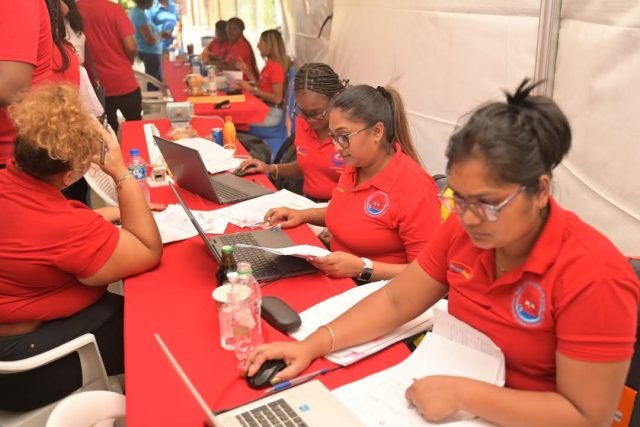 Central Housing and Planning Authority staff busy at work in Region Two