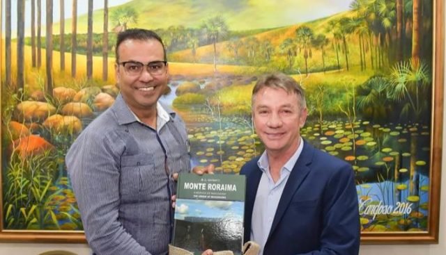 Foreign Secretary, Robert Persaud with Governor of the State of Roraima, Antonio Denarium