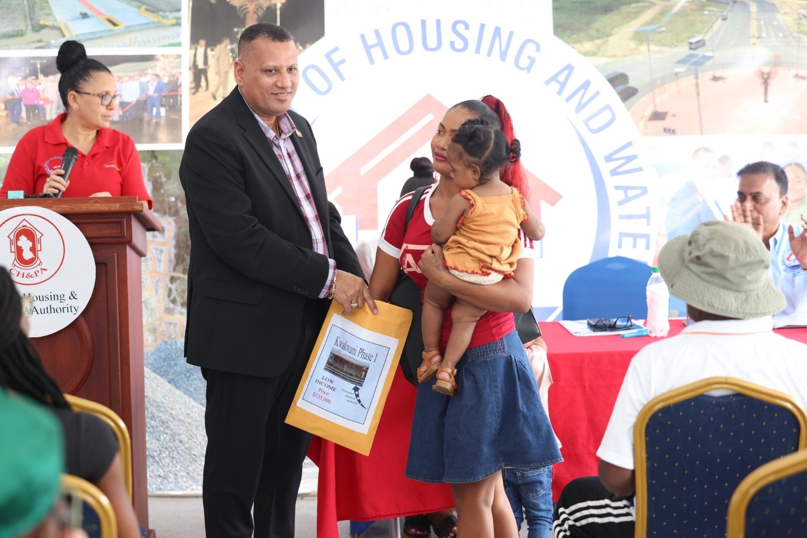 One of the house lot recipients today
