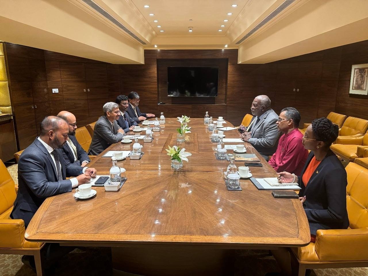 Prime Mister Phillips and team meeting with officials from RailTel Corporation 