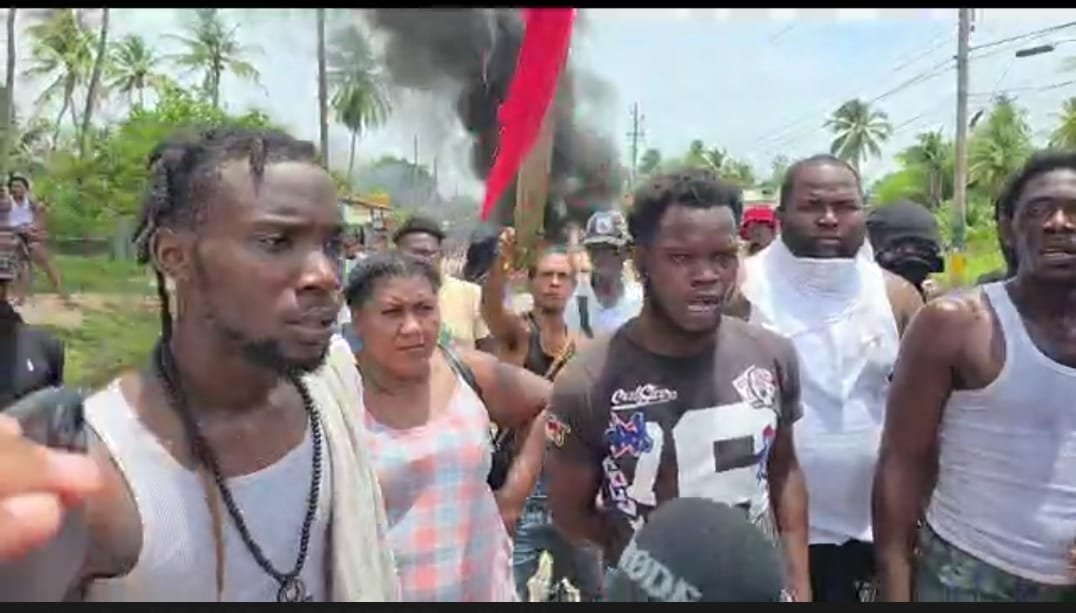 A scene of the unrest