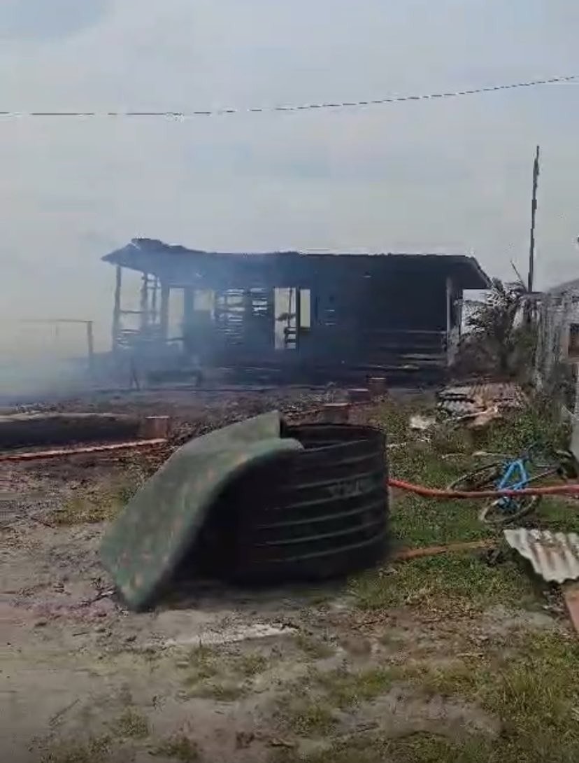 Damage caused by the fire at Amelia’s Ward, Linden