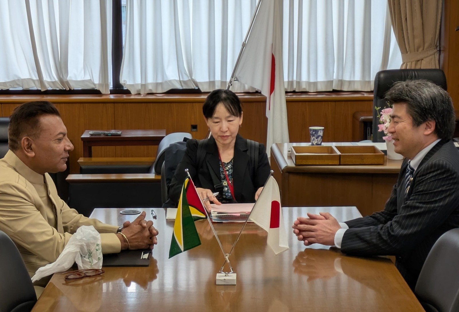 Guyana’s Chief Investment Officer, Dr Peter Ramsaroop, met with Japan’s Minister of Economy, Trade and Industry, Koga Yuichiro, earlier this year