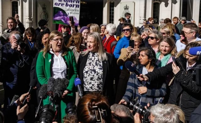 Legal definition of woman is based on biological sex, UK supreme court rules