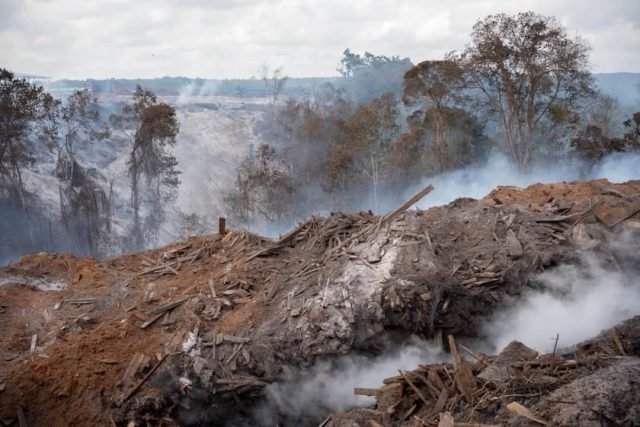 Smoke being contained as efforts continue to extinguish Linden sawmill fire