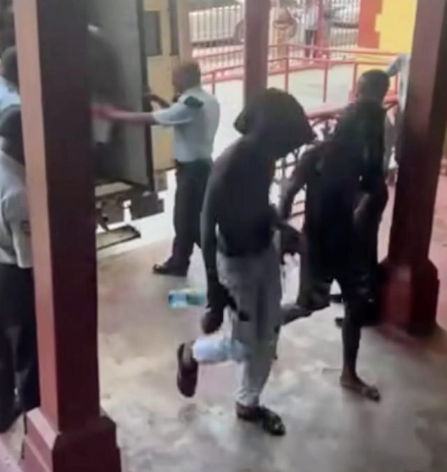 Nine men charged, remanded to prison for causing public unrest and larceny