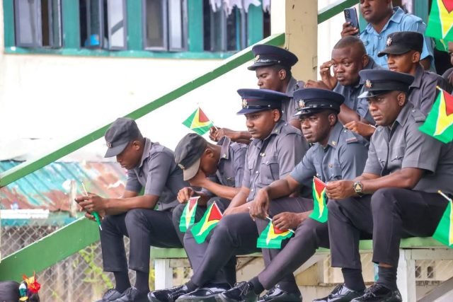 Servicemen at the celebrations 