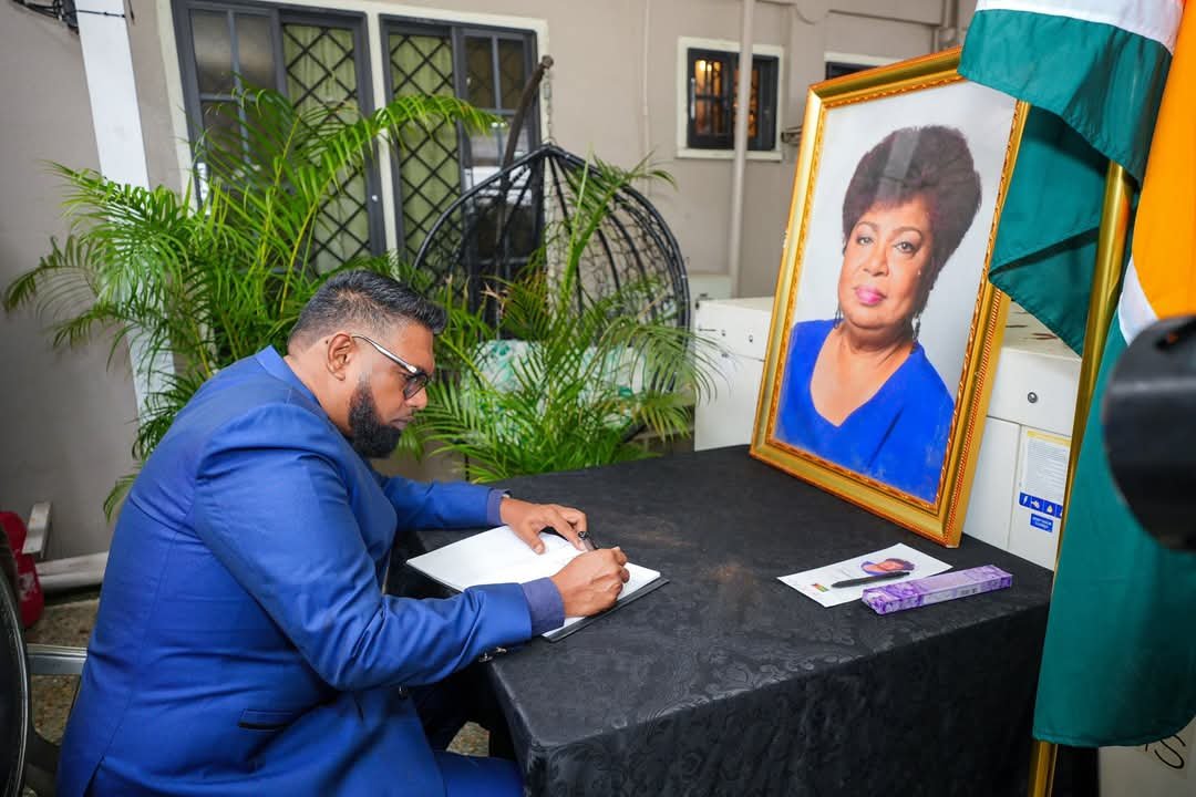 President Ali signs the Book of Condolences for Ally