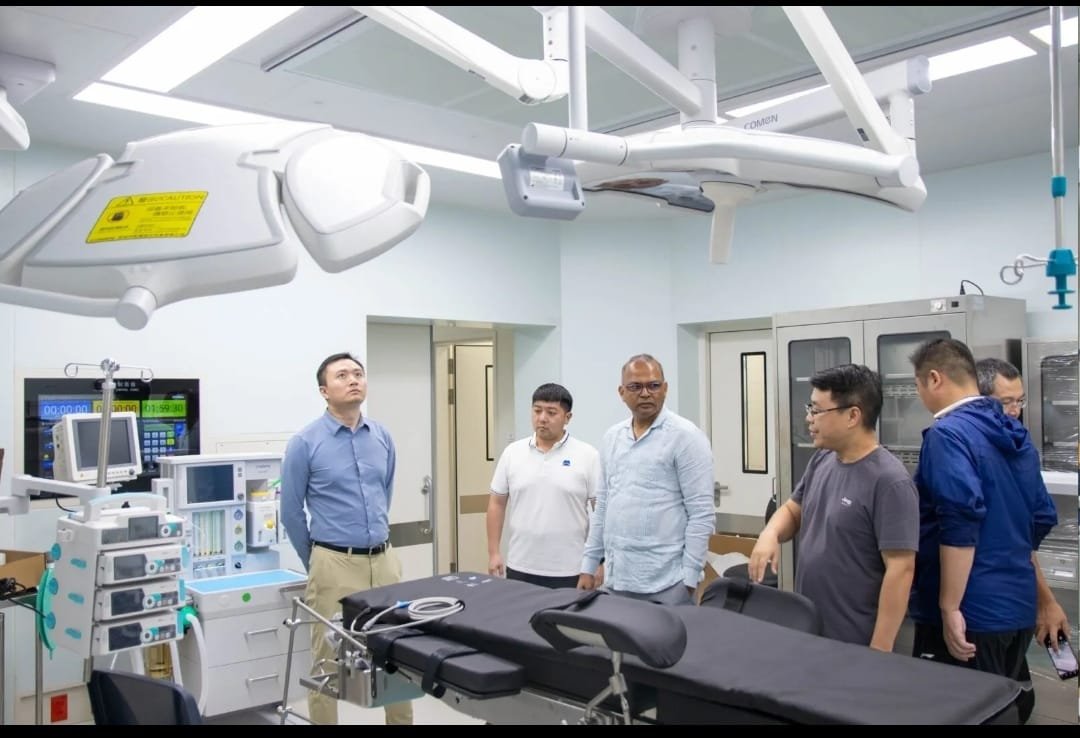 Minister Anthony during the inspection visit