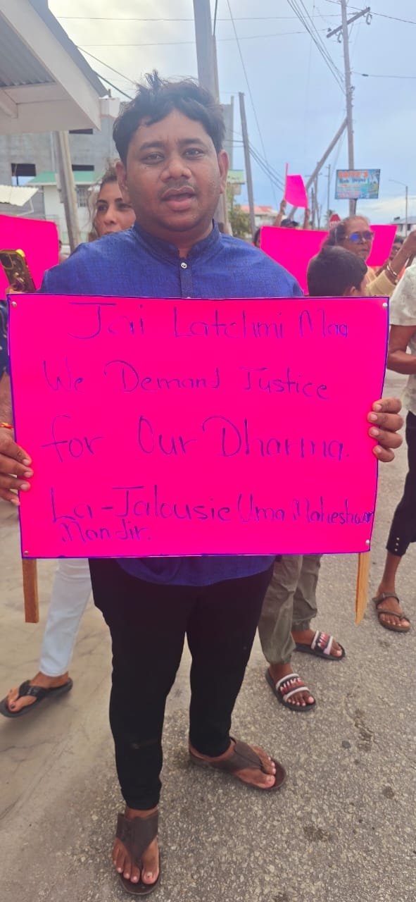 One of the persons on the demonstration