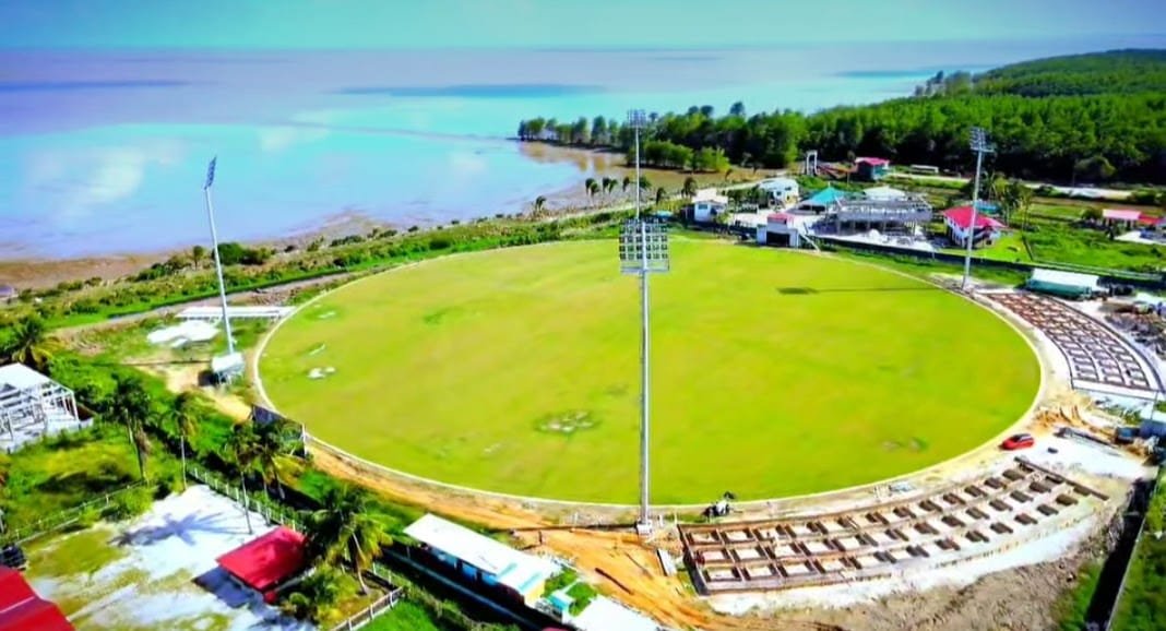 The multi-purpose stadium under construction at Anna Regina