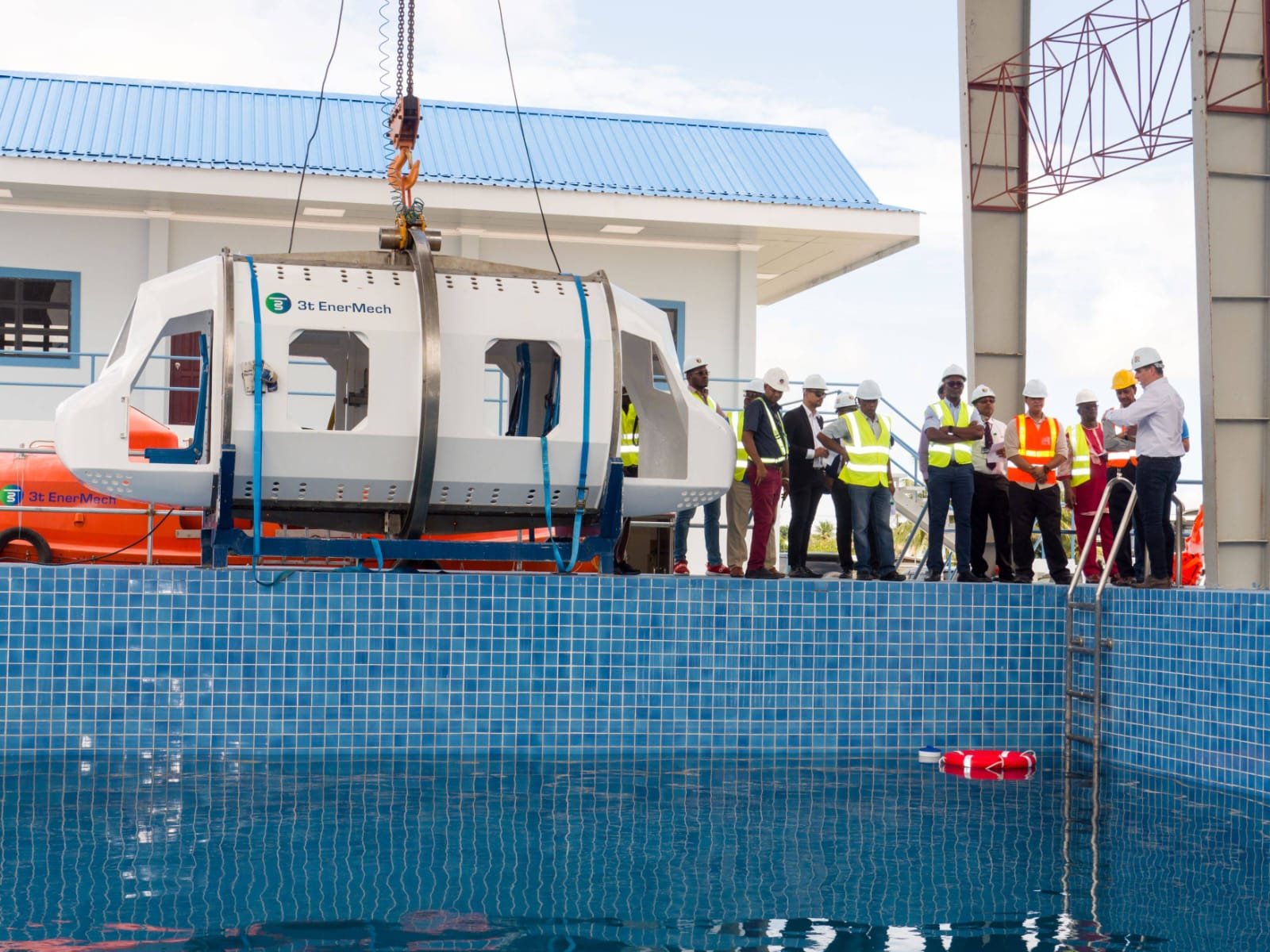 A scene of the launch