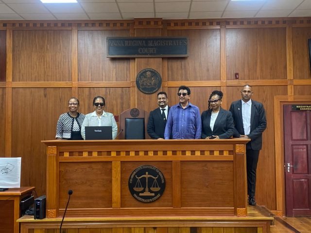 A scene at the court opening today