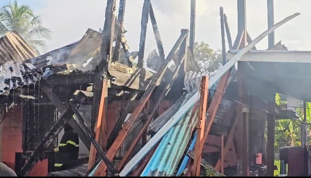 A scene of the devastating fire