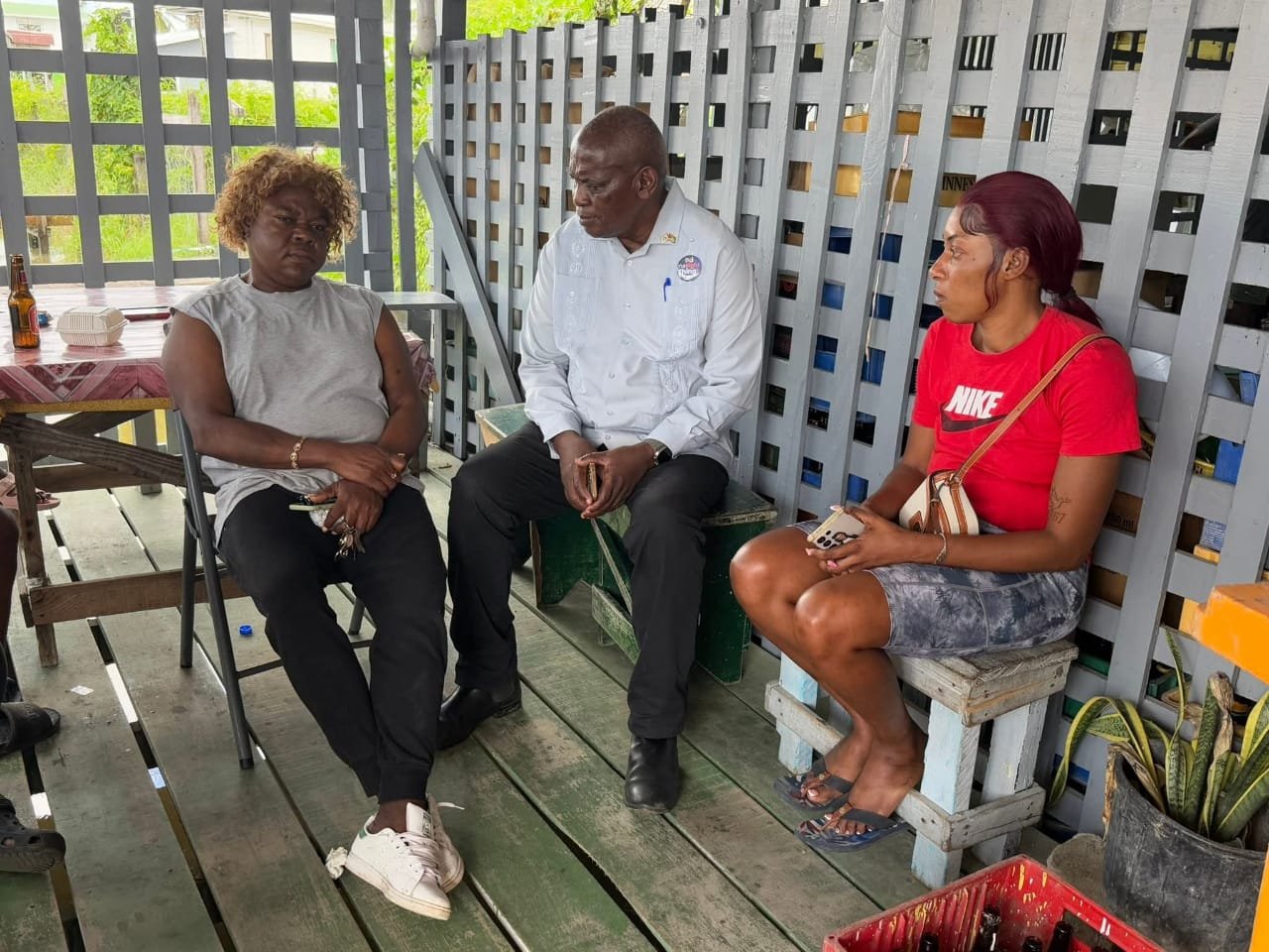 Minister Benn meets relatives of the victims