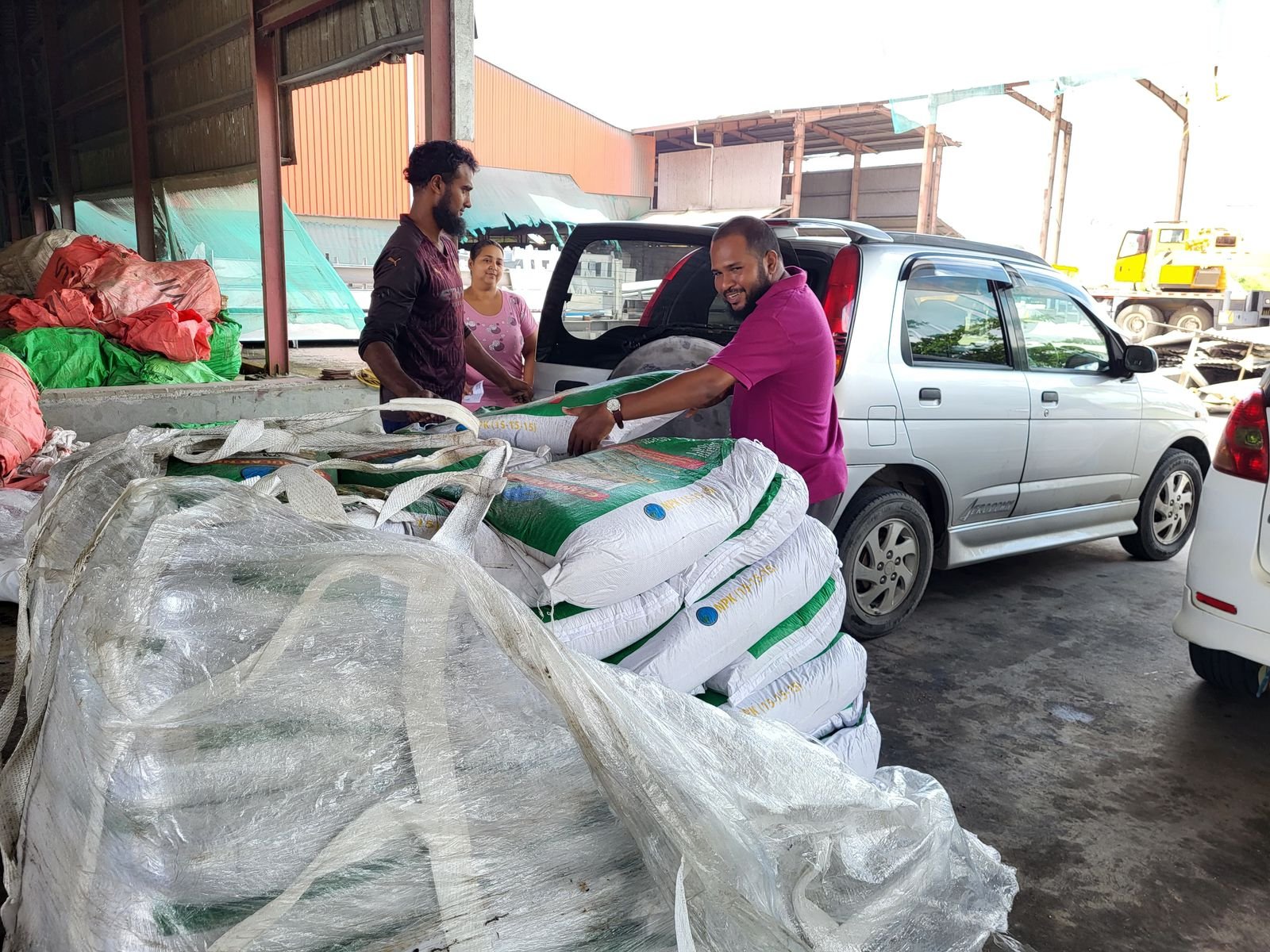 Some of the free fertiliser for farmers