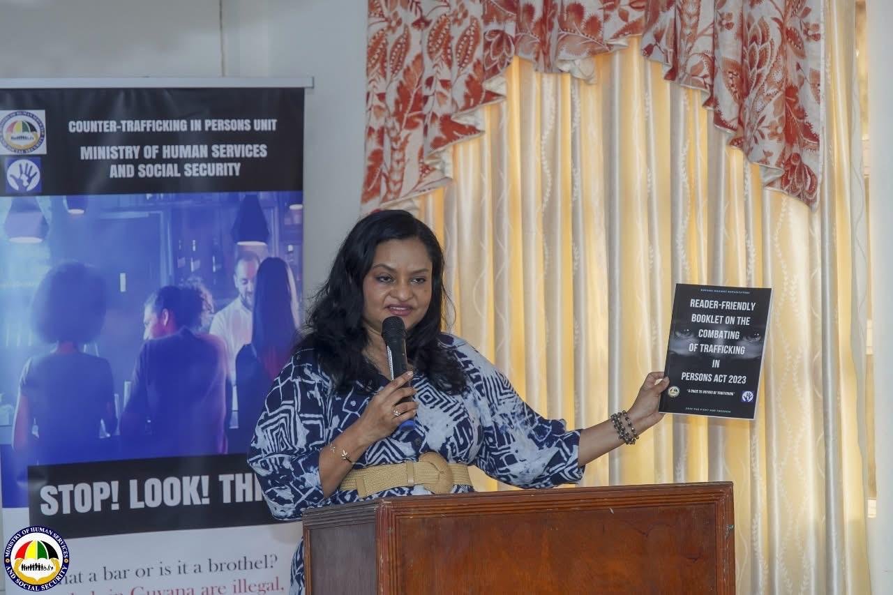 Minister Persaud speaks at the launch