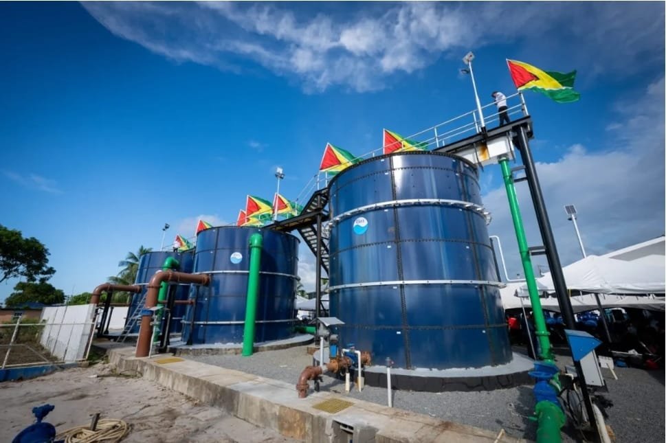 The water treatment plant at Parika that was commissioned
