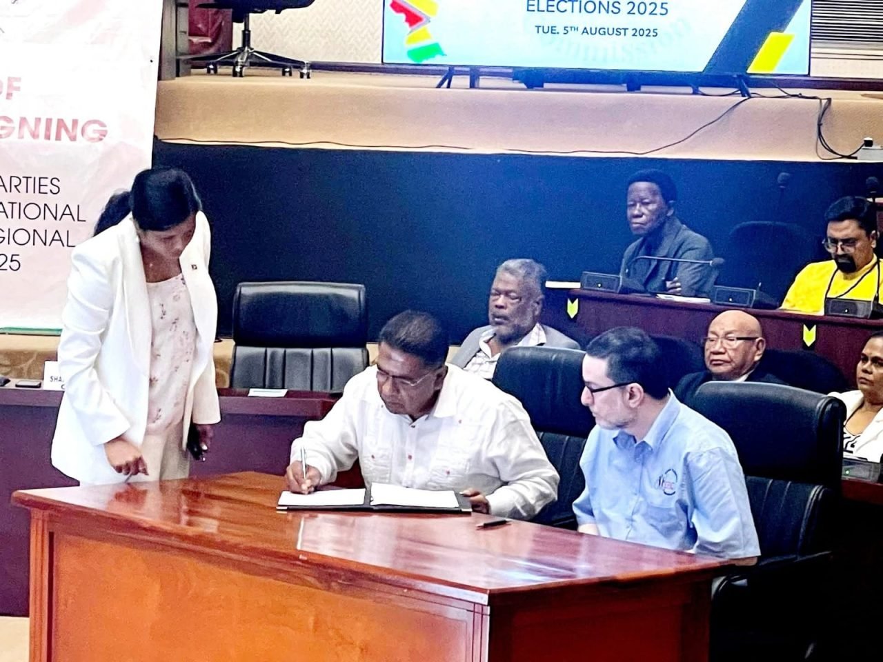 Four parties sign code to reject violence, hate speech ahead of Guyana elections