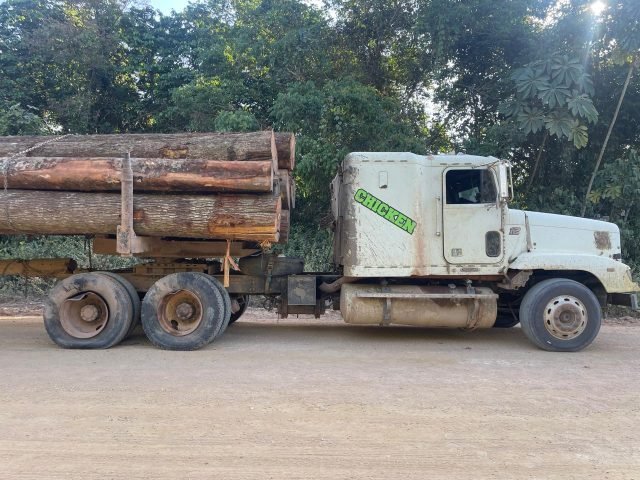 The lorry involved in the crash