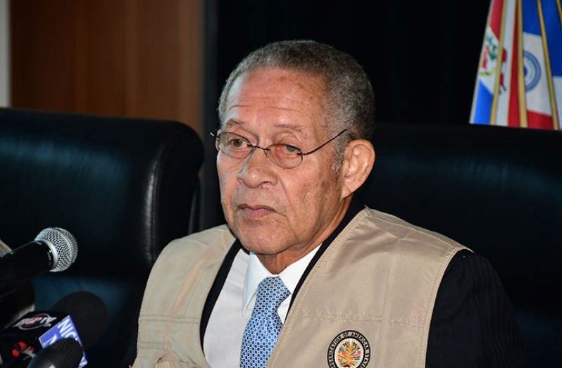 Head of the OAS mission, former Jamaican Prime Minister Bruce Golding