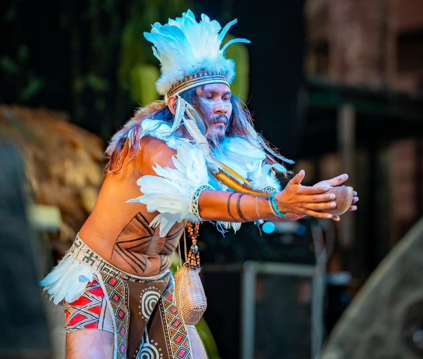 A dancer performs at the Heritage Village opening (OPM)