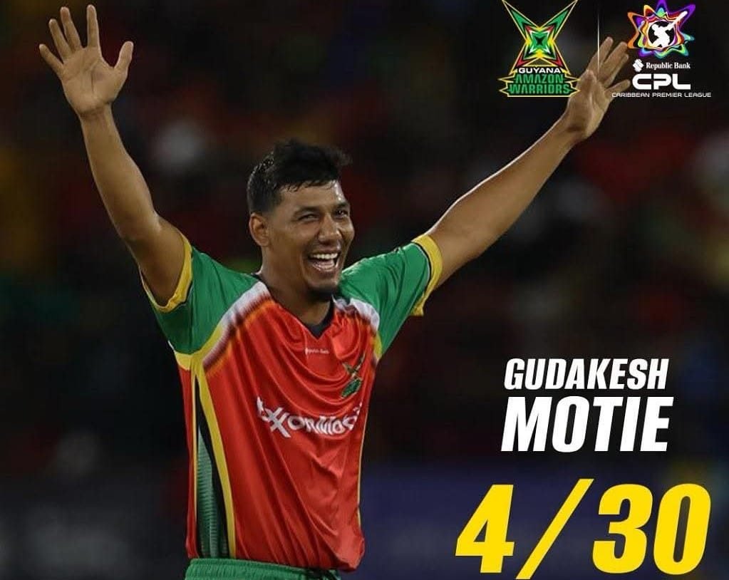 Gudakesh Motie Credit: Guyana Amazon Warriors