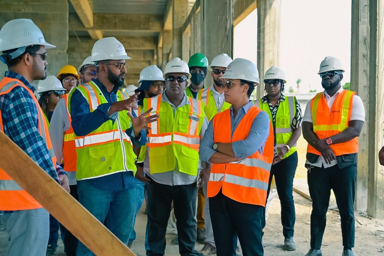 Minister Rodrigues during a site visit
