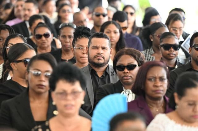 A section of the gather at the funeral service