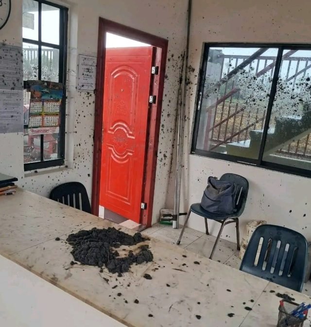 Teacher arrested after throwing muddy substance at businessman