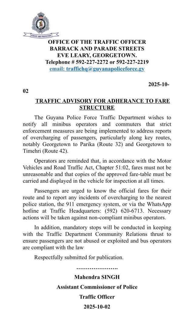 GPF launches major crackdown; Minibus operators to face fines for defying 2018 fare mandate