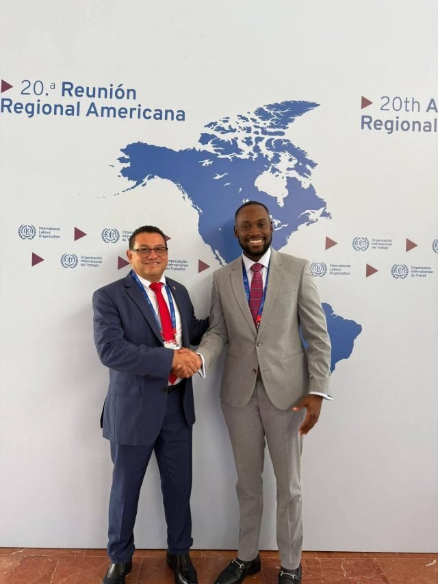 Minister Griffith holds bilateral talks with El Salvador on labour cooperation