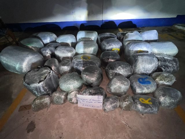 The parcels seized by police