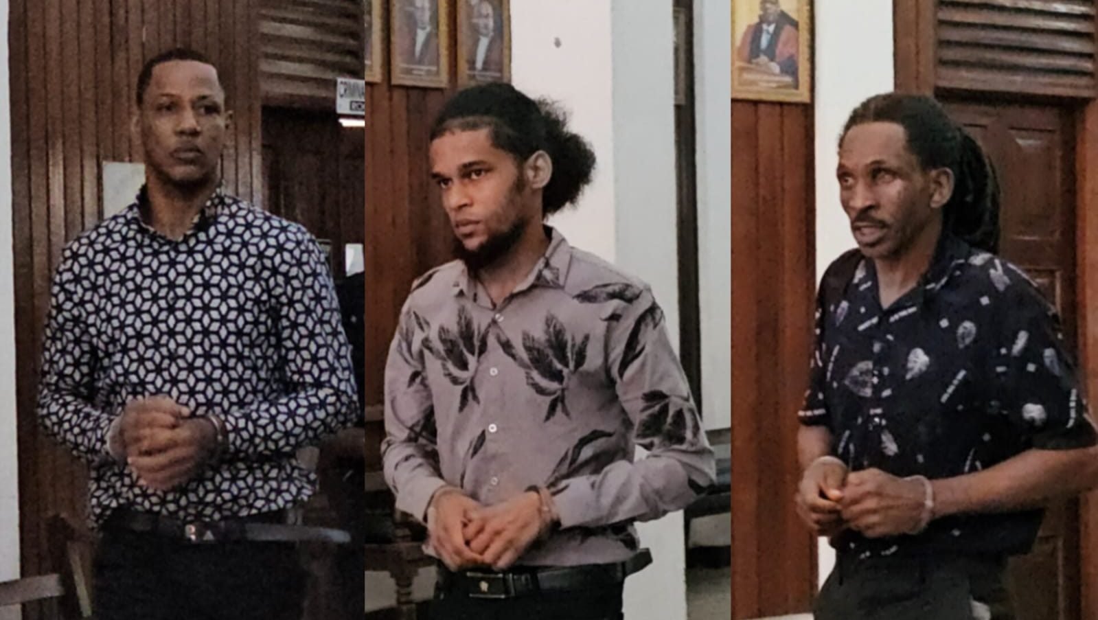 The three men on trial