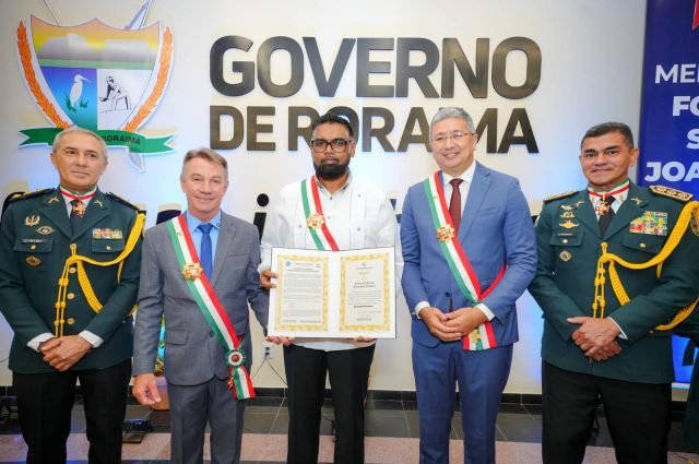 President Ali receives Order of Merit for advancing trade with Roraima