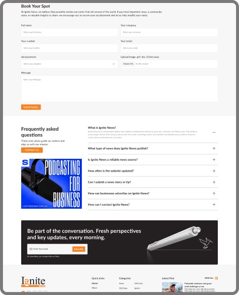 Advertise Page Bottom Ad