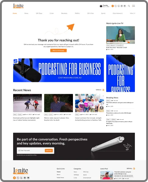 Thank You Page Ad